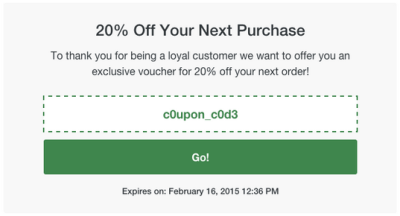 Post-purchase-coupons