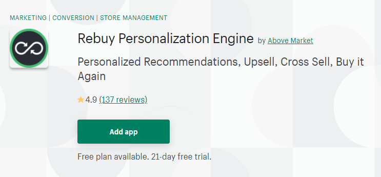 rebuy personalization engine
