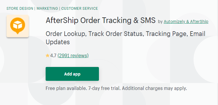 aftership order tracking