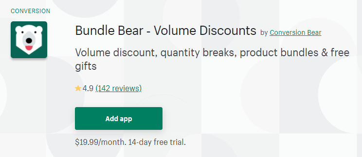 bundle bear volume discounts and bundles